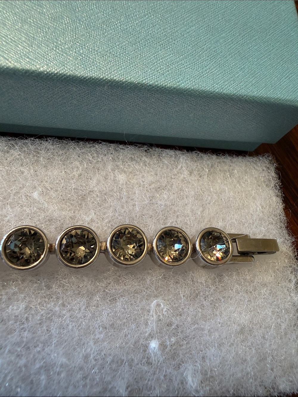 Touchstone Crystal Clear Crystal Bracelet in Silver/Grey Tone - Picture 2 of 3